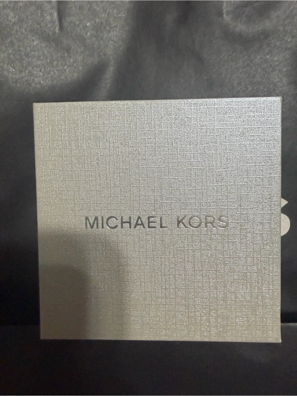 Michael Kors Silver Textured Watch Accessory Box